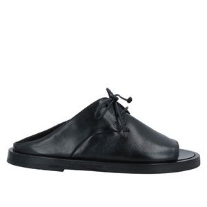 Marsell Sandello Scalzato Lace-Up Sandals in Black Calf Leather Size 37.5